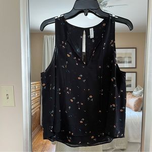 Black Floral Top
